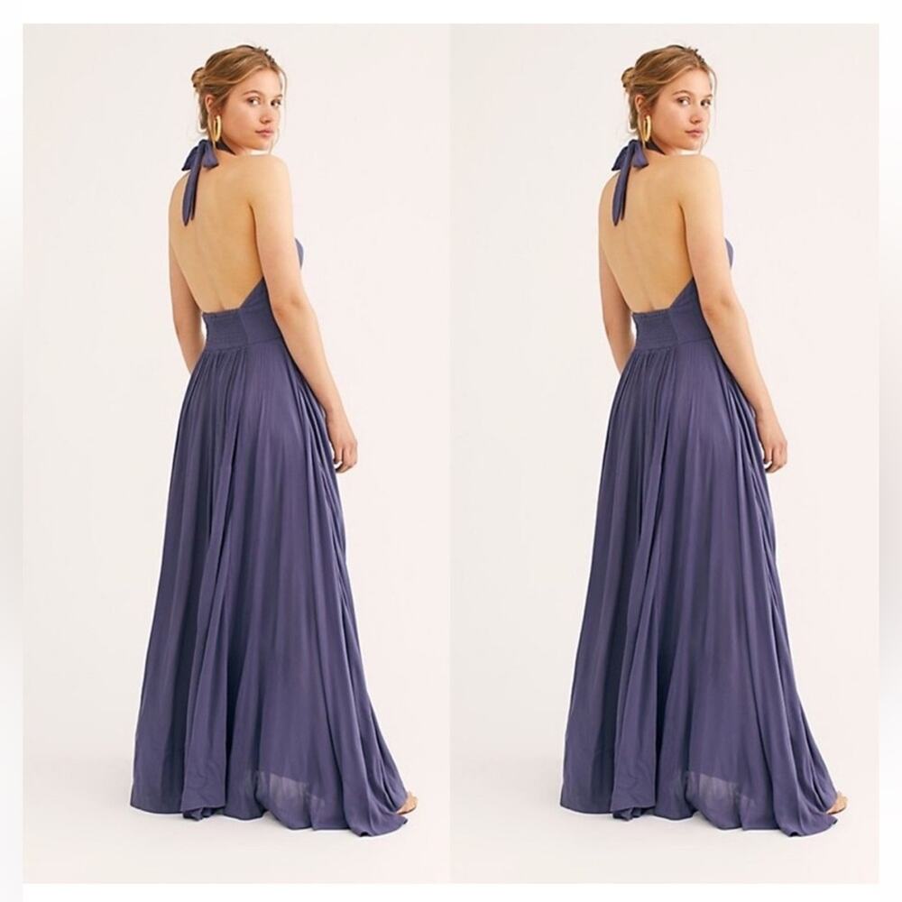FREE PEOPLE Womens Twisted Front Halter Endless Summer Maxi Dress Size XS - Picture 9 of 9
